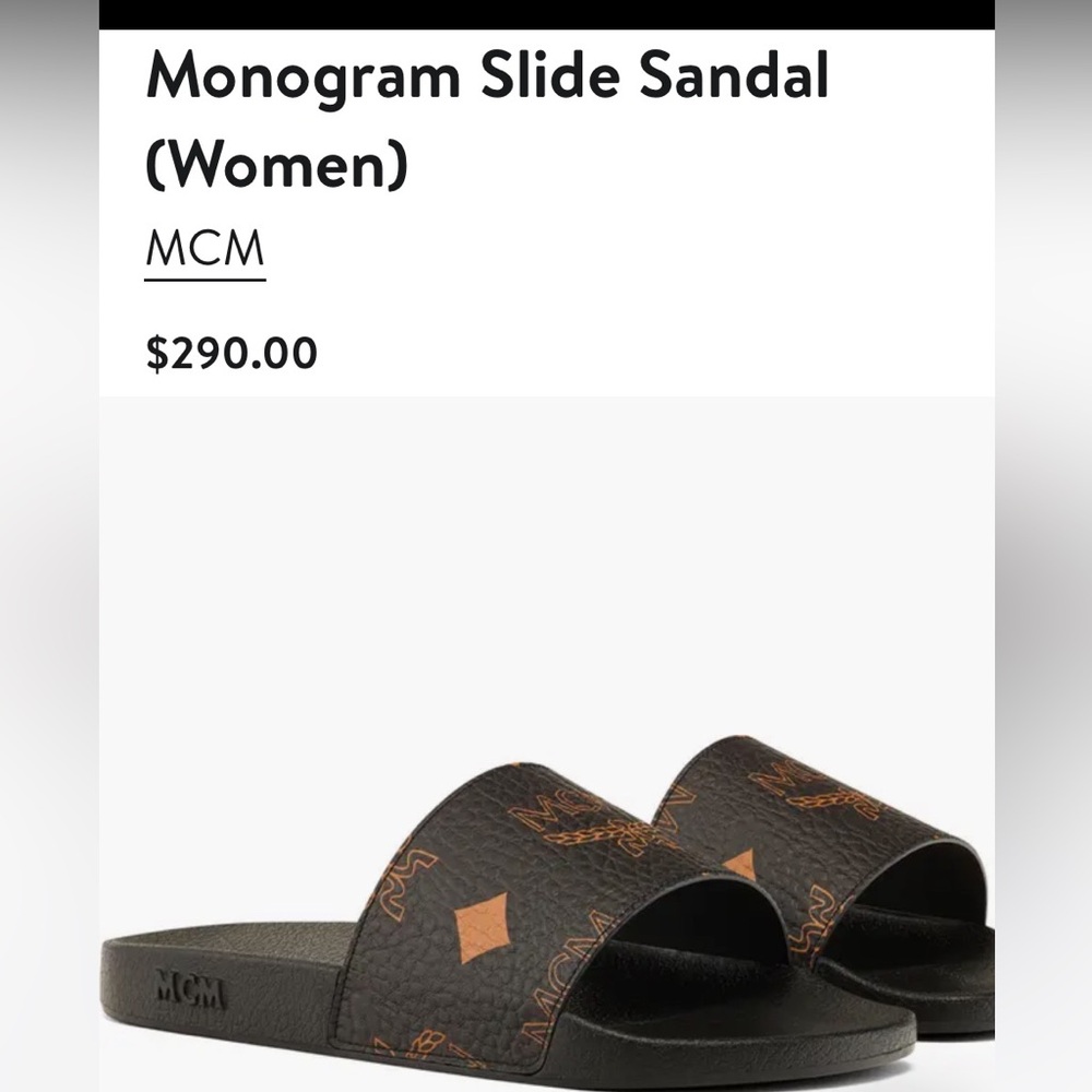 MCM Monogram Flip Flops Unisex Slide Sandals